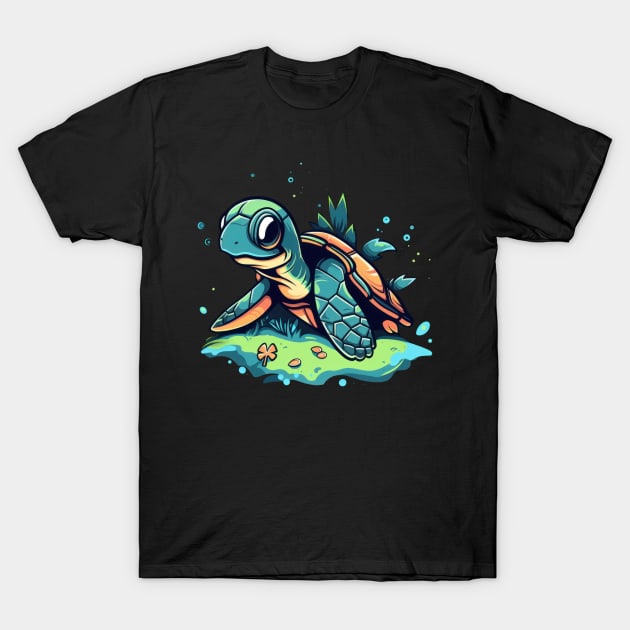 Meet our new favorite sea turtle cartoon character T-Shirt by Pixel Poetry